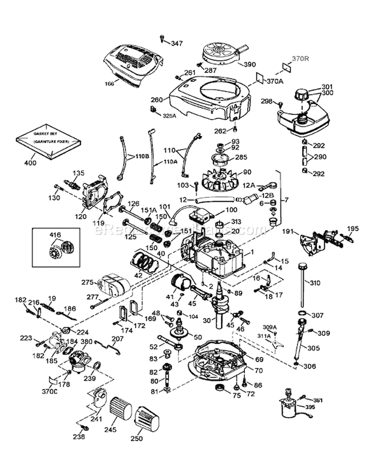 Engine Diagram and Parts List for 20051 240000001-240999999 - 2004 Toro Lawn Mower