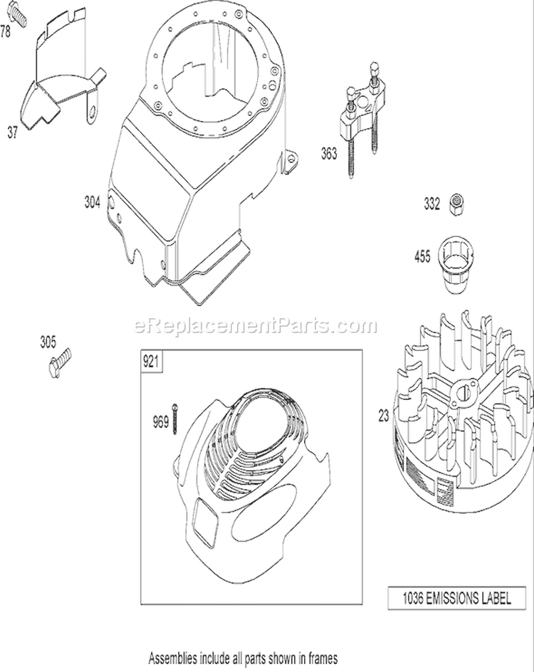 Blower Housing Assembly Diagram and Parts List for 20054 270000001-270999999 - 2007 Toro Lawn Mower