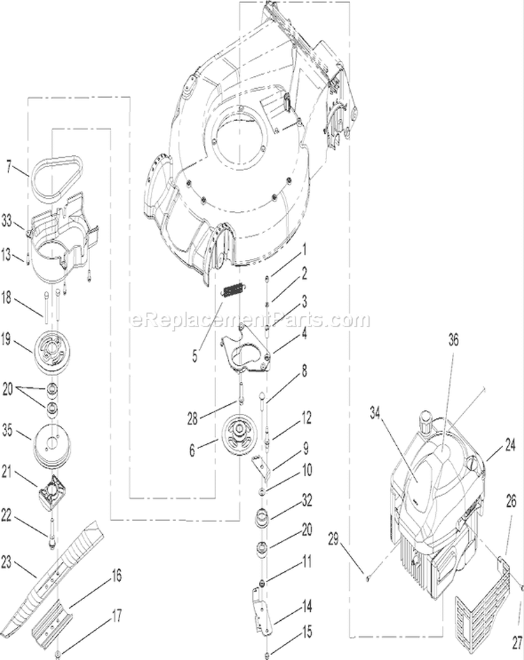BBC Engine Assembly Diagram and Parts List for 20056 260000001-260999999 - 2006 Toro Lawn Mower