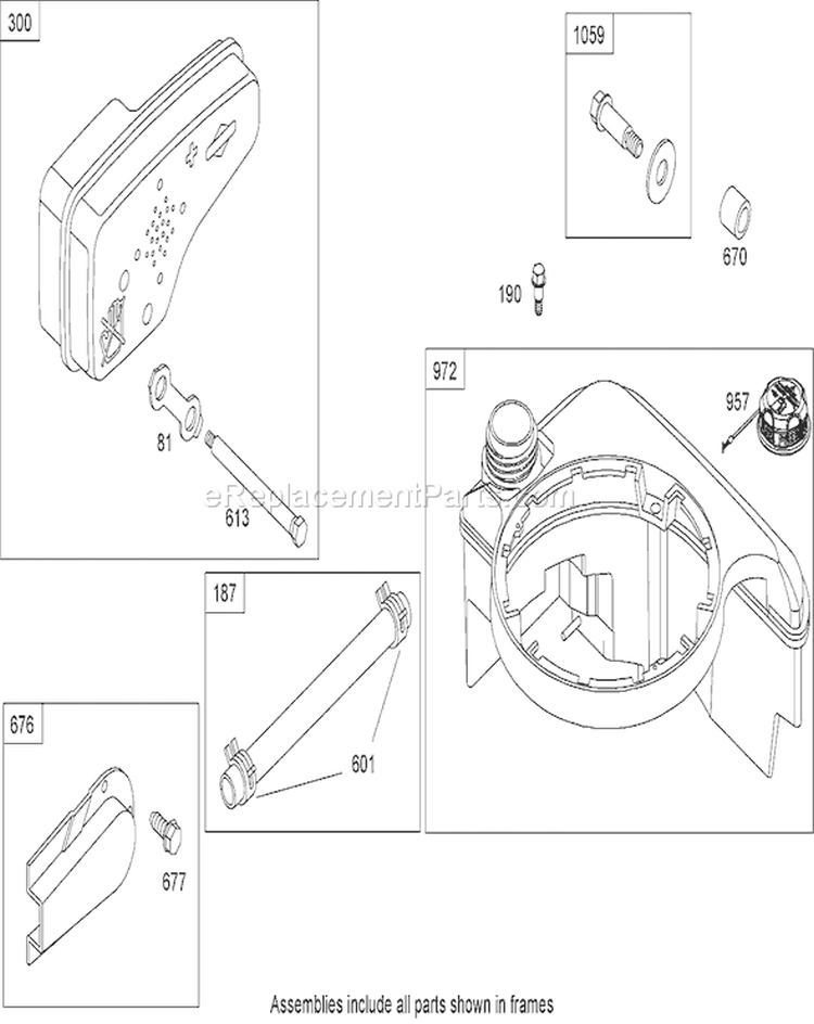 Muffler and Fuel Tank Assembly Diagram and Parts List for 20056 270000001-270999999 - 2007 Toro Lawn Mower