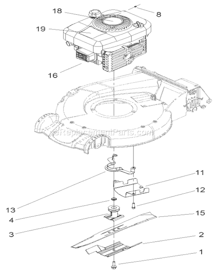 Engine Diagram and Parts List for 20057 250000001-250999999 - 2005 Toro Lawn Mower