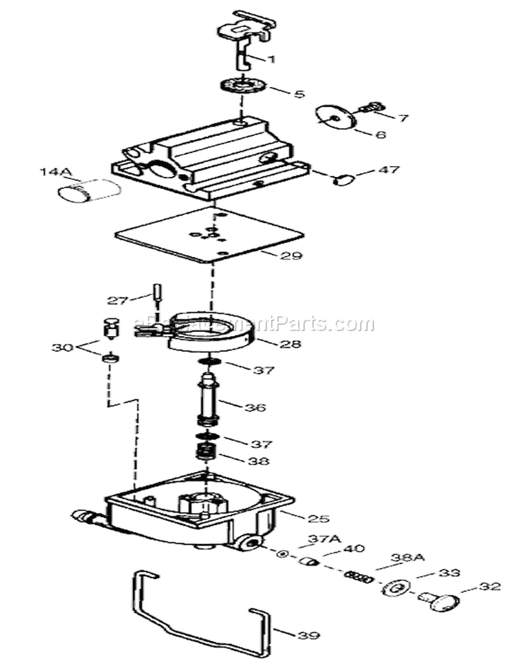 Carburetor Assembly Diagram and Parts List for 20061 9900001-9999999 - 1999 Toro Lawn Mower