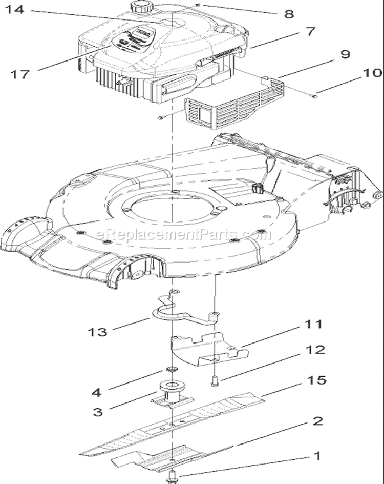 Engine Diagram and Parts List for 20054 270000001-270999999 - 2007 Toro Lawn Mower