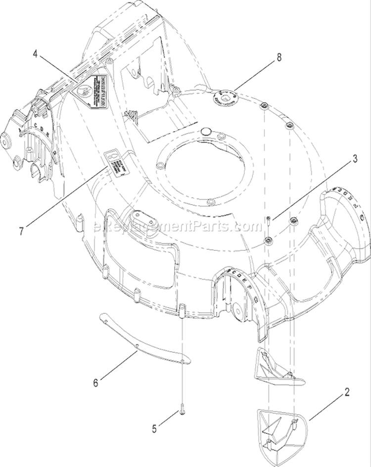 Page O Diagram and Parts List for 20054 270000001-270999999 - 2007 Toro Lawn Mower