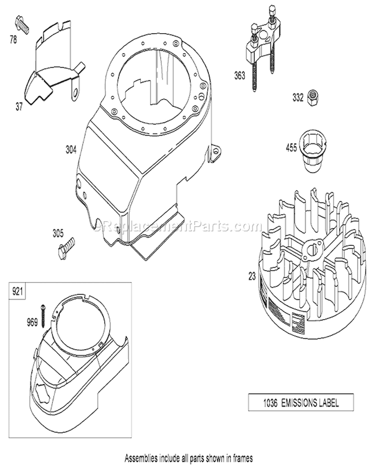 Blower Housing Assembly Diagram and Parts List for 20065 280072442-280999999 - 2008 Toro Lawn Mower