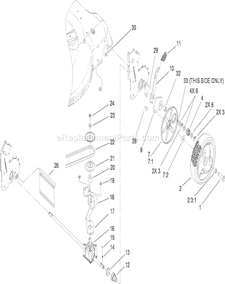 Rear Axle and Transmission Assembly Diagram and Parts List for 20066 280000001-280999999 - 2008 Toro Lawn Mower