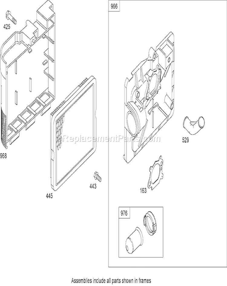 Air Cleaner Assembly Diagram and Parts List for 20065 270000001-270999999 - 2007 Toro Lawn Mower