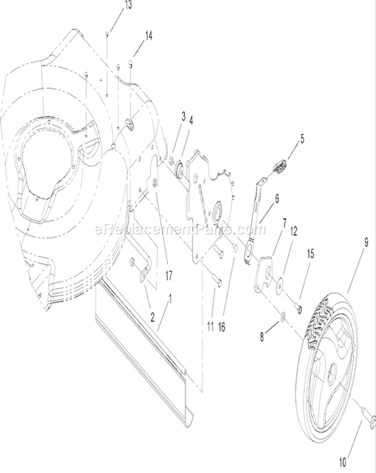 Rear Axle Assembly Diagram and Parts List for 20072 270000001-270999999 - 2007 Toro Lawn Mower