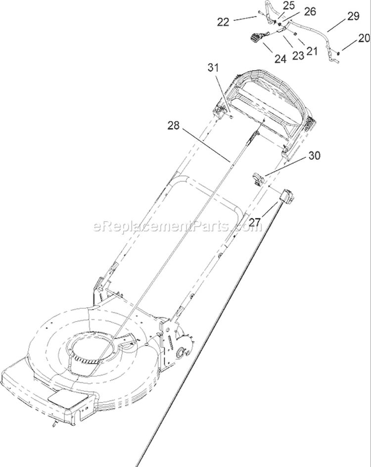 Electrical Assembly Diagram and Parts List for 20075 270000001-270999999 - 2007 Toro Lawn Mower