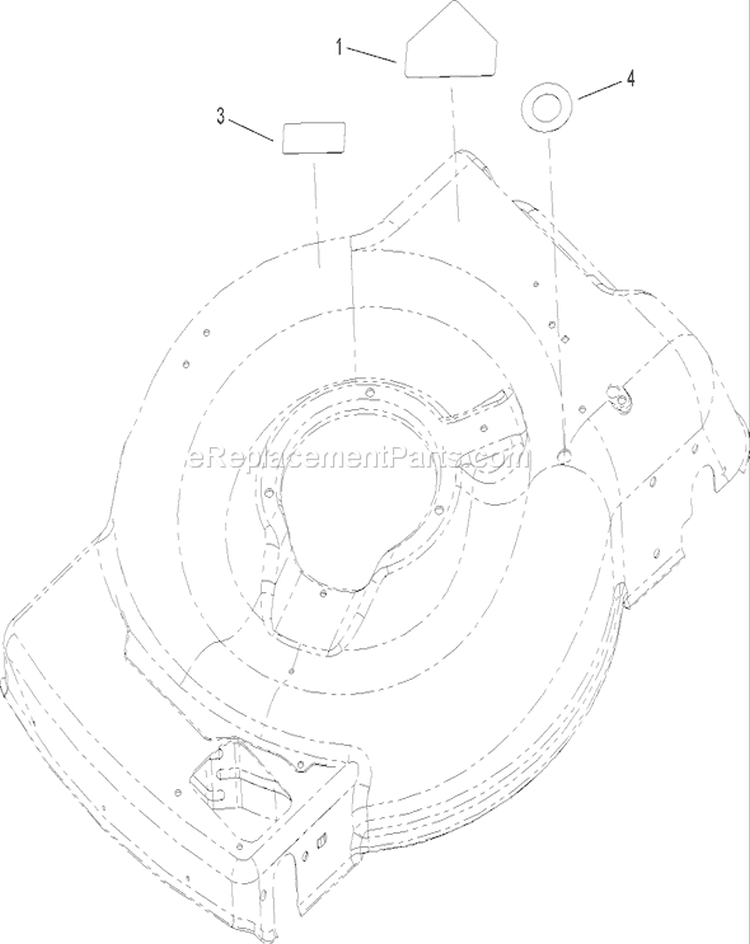 Housing Assembly Diagram and Parts List for 20075 270000001-270999999 - 2007 Toro Lawn Mower