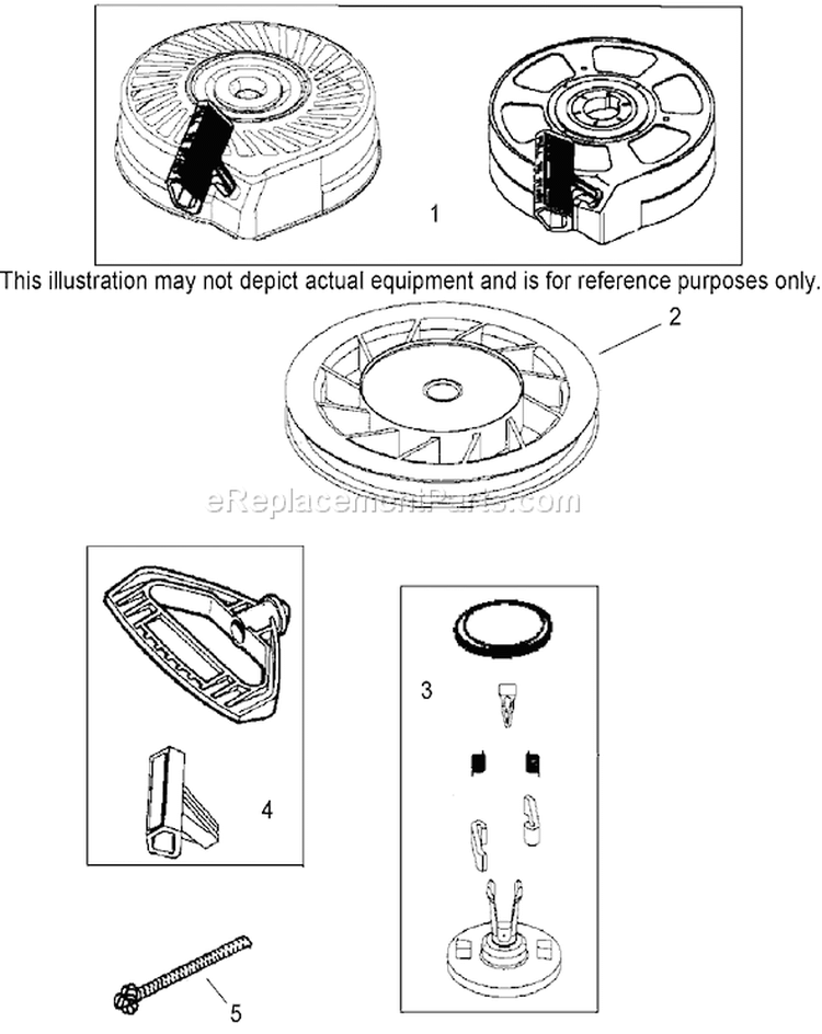 Recoil Starter Assembly Diagram and Parts List for 20070 260000001-260999999 - 2006 Toro Lawn Mower