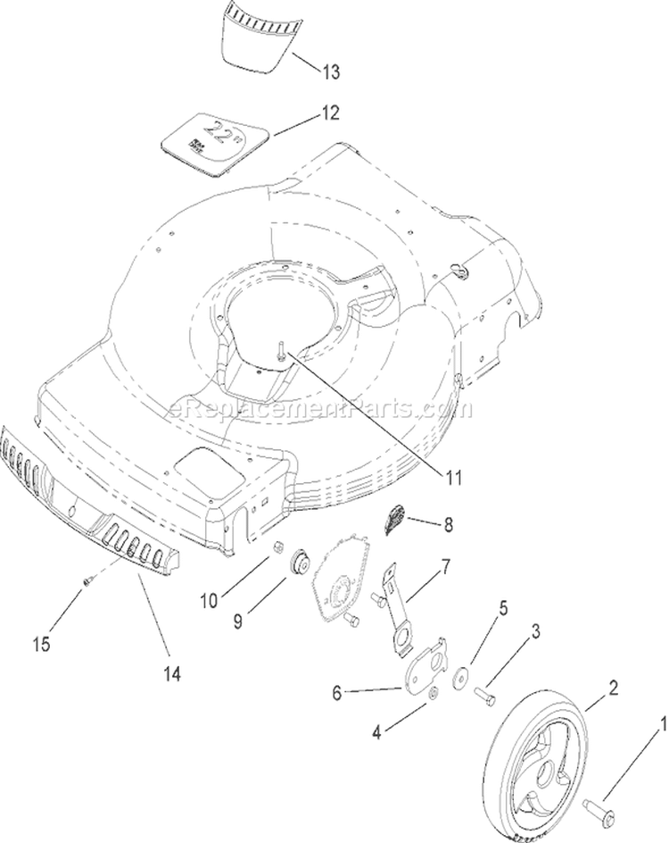 Front Axle Assembly Diagram and Parts List for 20075 270000001-270999999 - 2007 Toro Lawn Mower