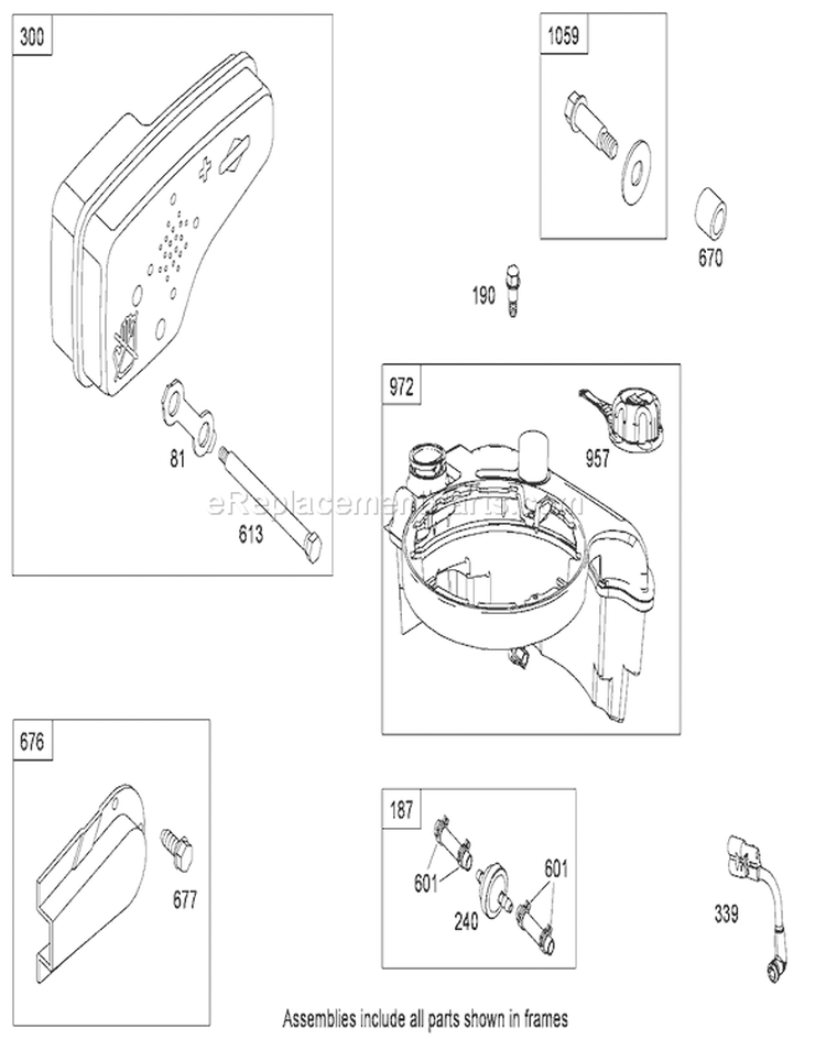 Muffler and Fuel Tank Diagram and Parts List for 20087 280009001-280999999 - 2008 Toro Lawn Mower