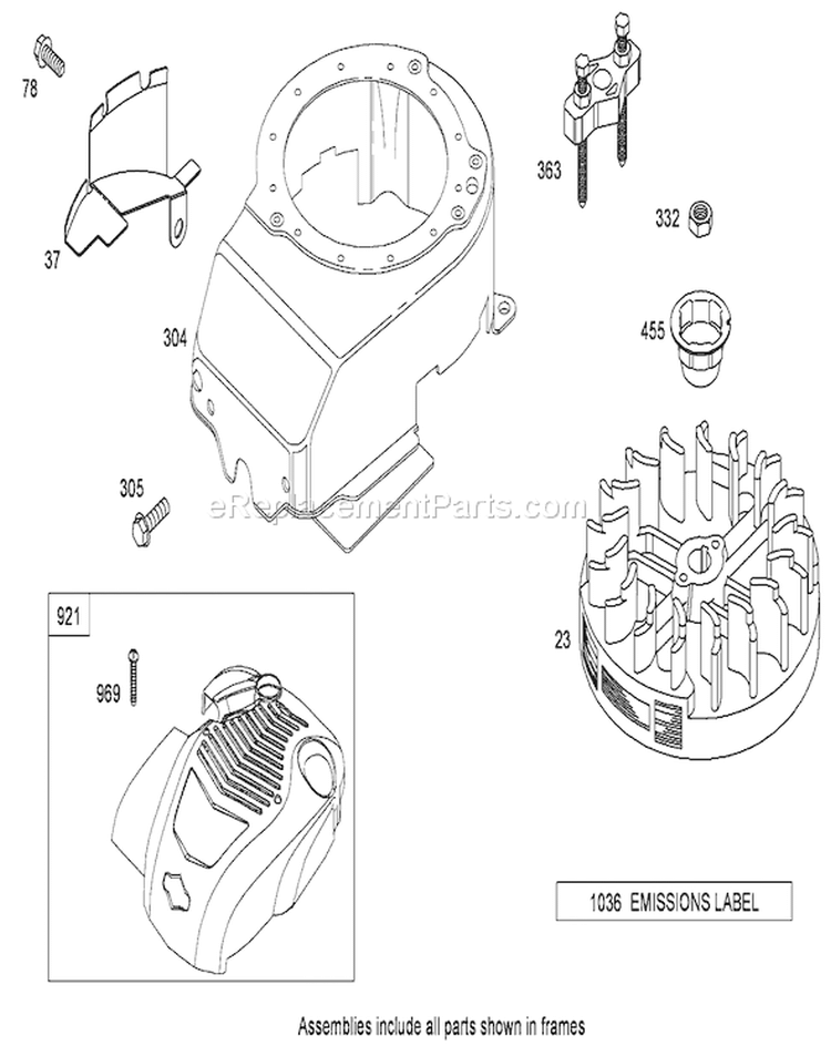 Blower Housing Assembly Diagram and Parts List for 20087 280009001-280999999 - 2008 Toro Lawn Mower