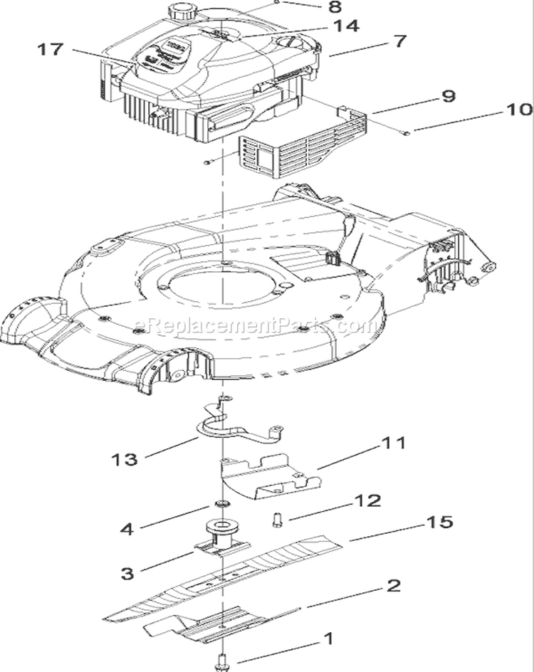Engine Assembly Diagram and Parts List for 20095 280000001-280999999 - 2008 Toro Lawn Mower