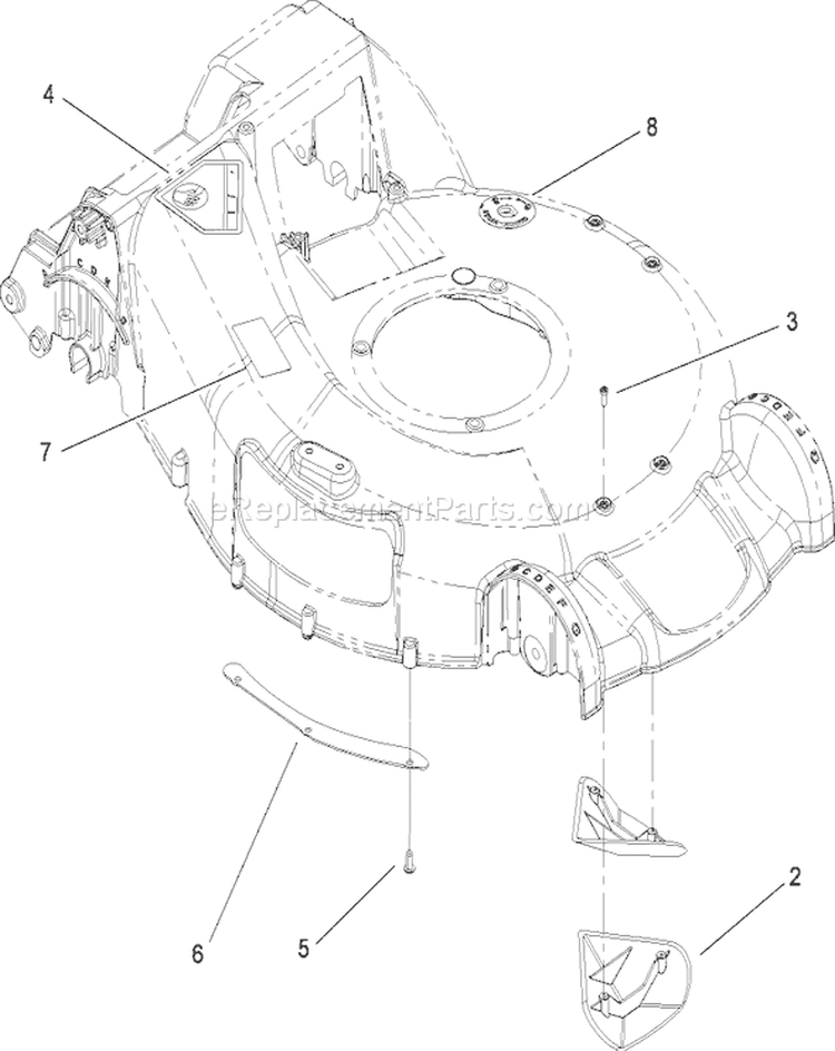 Page H Diagram and Parts List for 20099 280000001-280999999 - 2008 Toro Lawn Mower