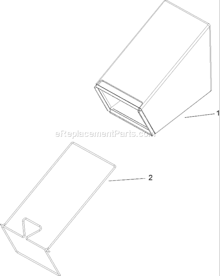 Rear Bag Assembly Diagram and Parts List for 20099 280000001-280999999 - 2008 Toro Lawn Mower