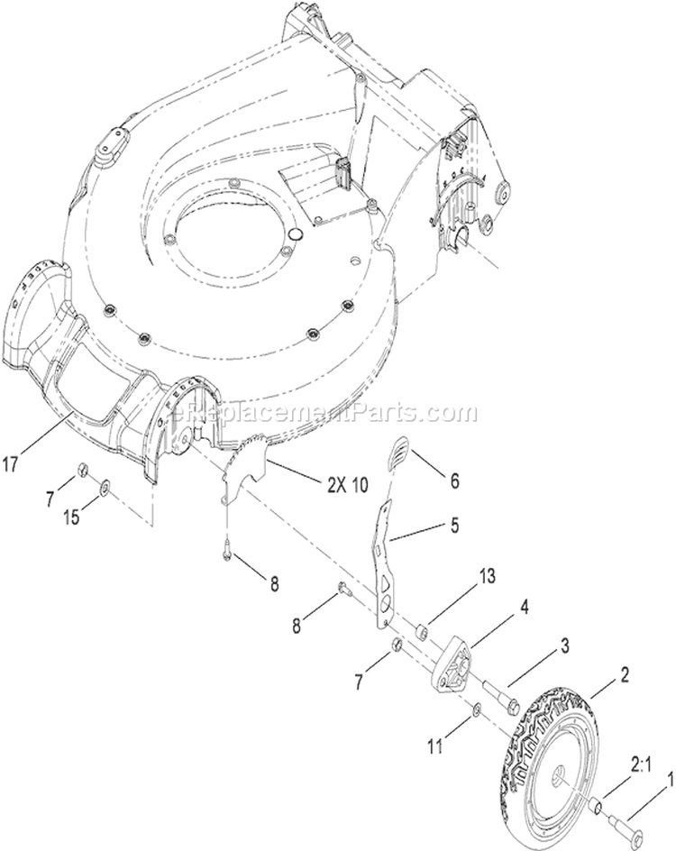 Height-of-Cut Assembly Diagram and Parts List for 20099 310000001-310000309 - 2010 Toro Lawn Mower