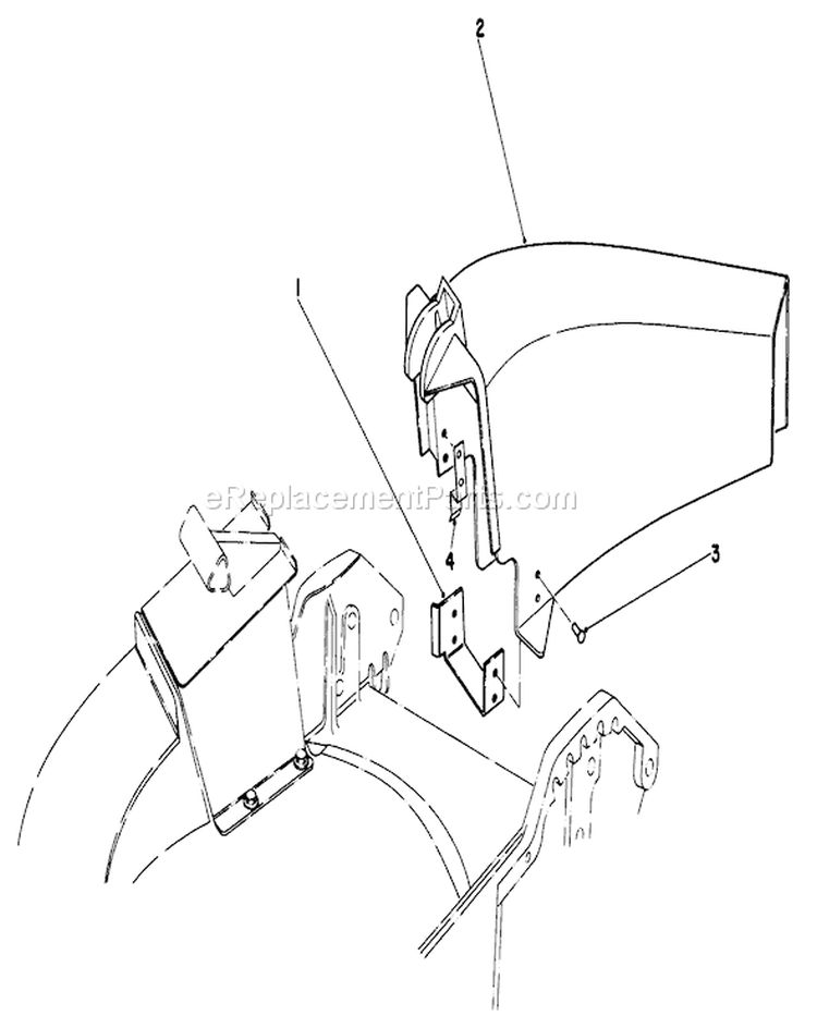 Side Discharge Diagram and Parts List for 20101 1000001-1999999 - 1991 Toro Lawn Mower