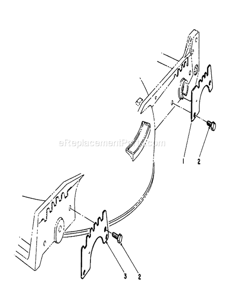 Wear Plate Diagram and Parts List for 20106 1000001-1999999 - 1991 Toro Lawn Mower