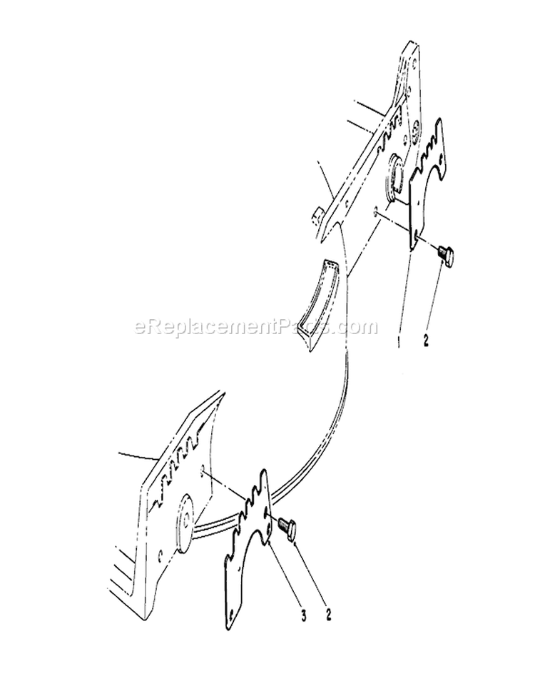 Wear Plate Diagram and Parts List for 20106 2000001-2999999 - 1992 Toro Lawn Mower