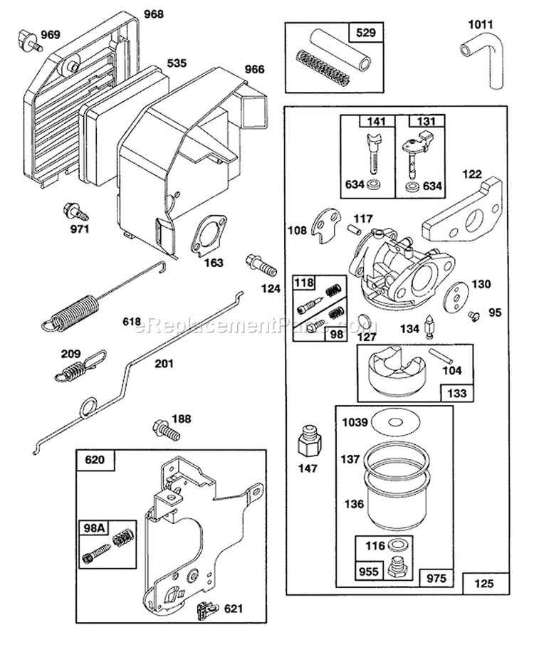 Page D Diagram and Parts List for 20107 1000001-1999999 - 1991 Toro Lawn Mower