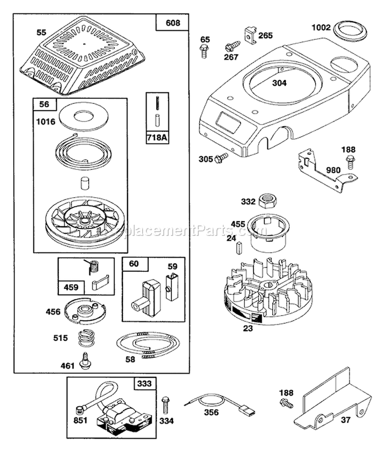 Page E Diagram and Parts List for 20107 1000001-1999999 - 1991 Toro Lawn Mower