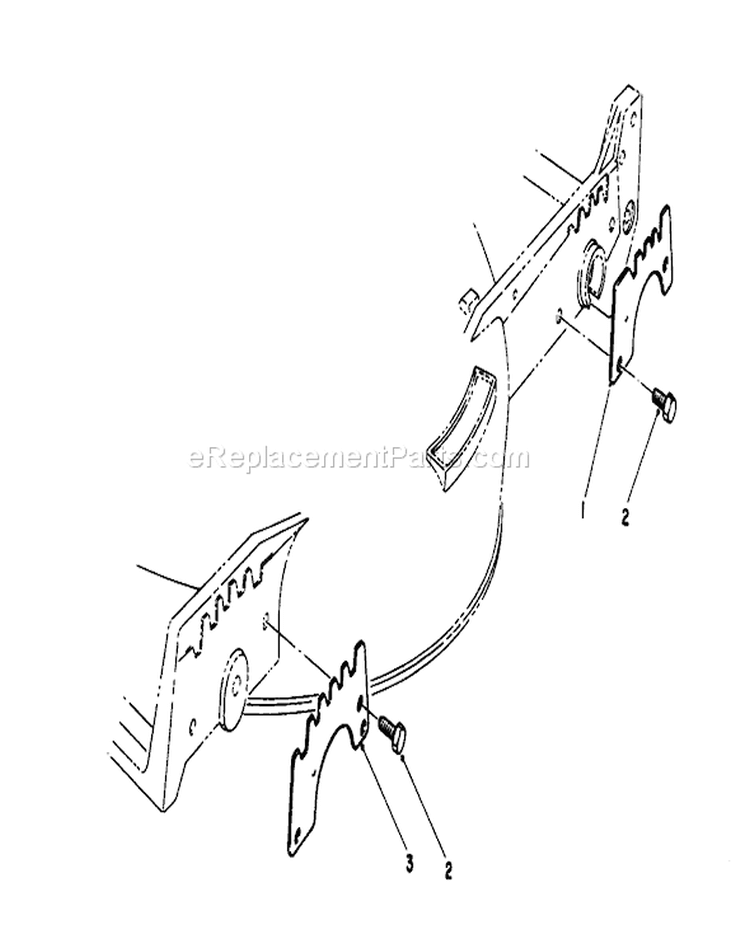 Wear Plate Diagram and Parts List for 20107 2000001-2999999 - 1992 Toro Lawn Mower