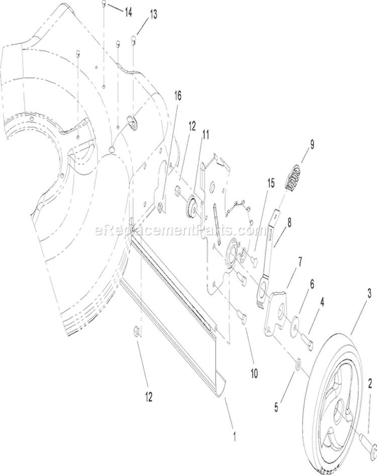 Rear Axle Assembly Diagram and Parts List for 20064 280000001-280070155 - 2008 Toro Lawn Mower