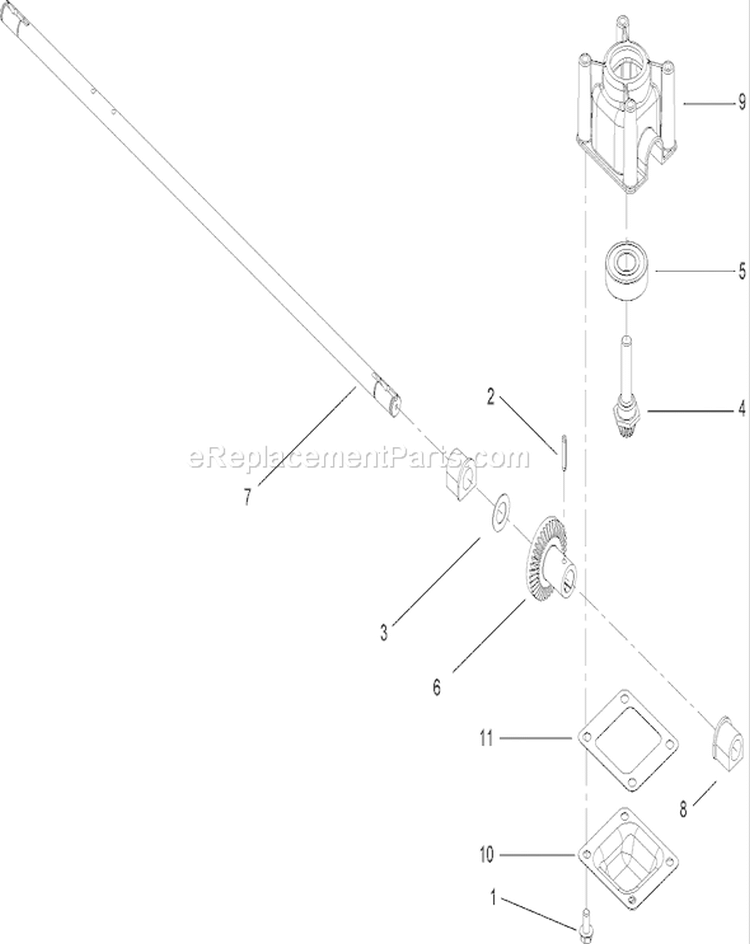 Transmission Assembly Diagram and Parts List for 20065 280072442-280999999 - 2008 Toro Lawn Mower