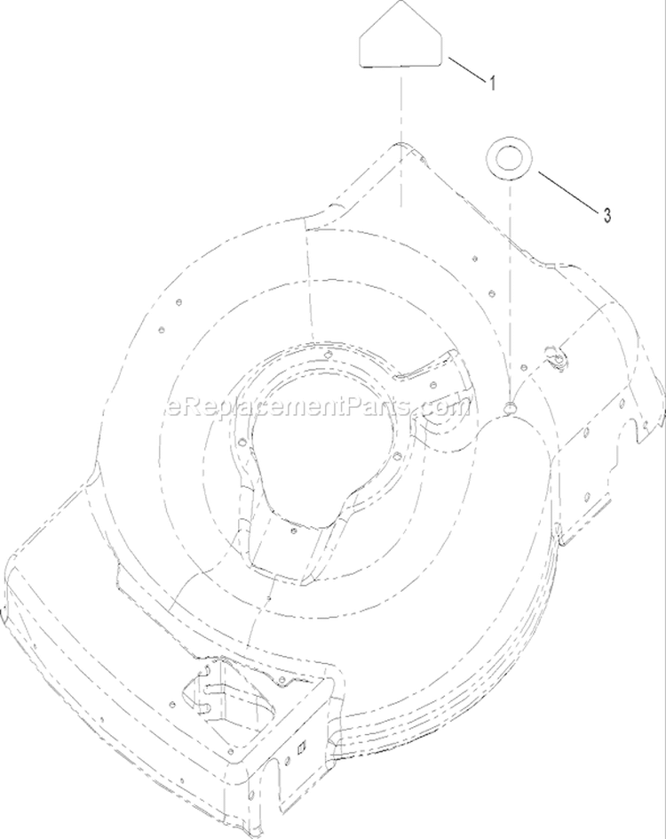 Housing Assembly Diagram and Parts List for 20066 280000001-280999999 - 2008 Toro Lawn Mower