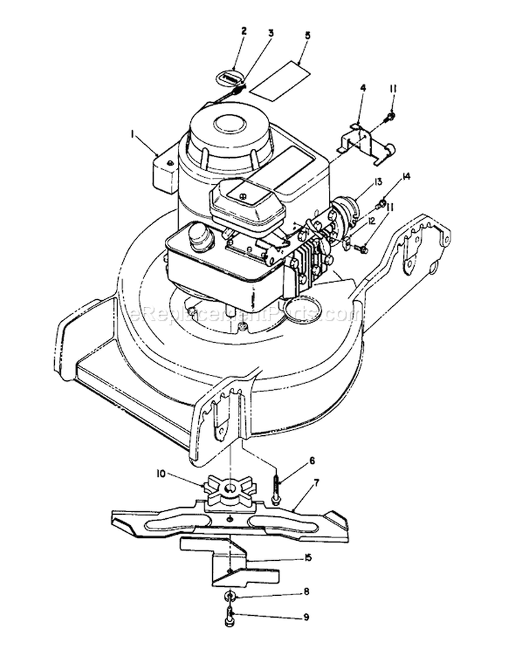 Engine Assembly Diagram and Parts List for 20181 3900001-3999999 - 1993 Toro Lawn Mower