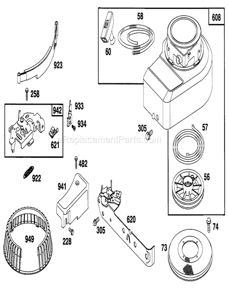 Page F Diagram and Parts List for 20181 7900001-7999999 - 1997 Toro Lawn Mower