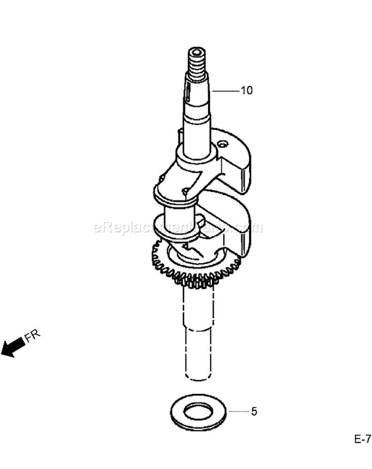 Crankshaft Assembly Diagram and Parts List for 20194 290000001-290999999 - 2009 Toro Lawn Mower