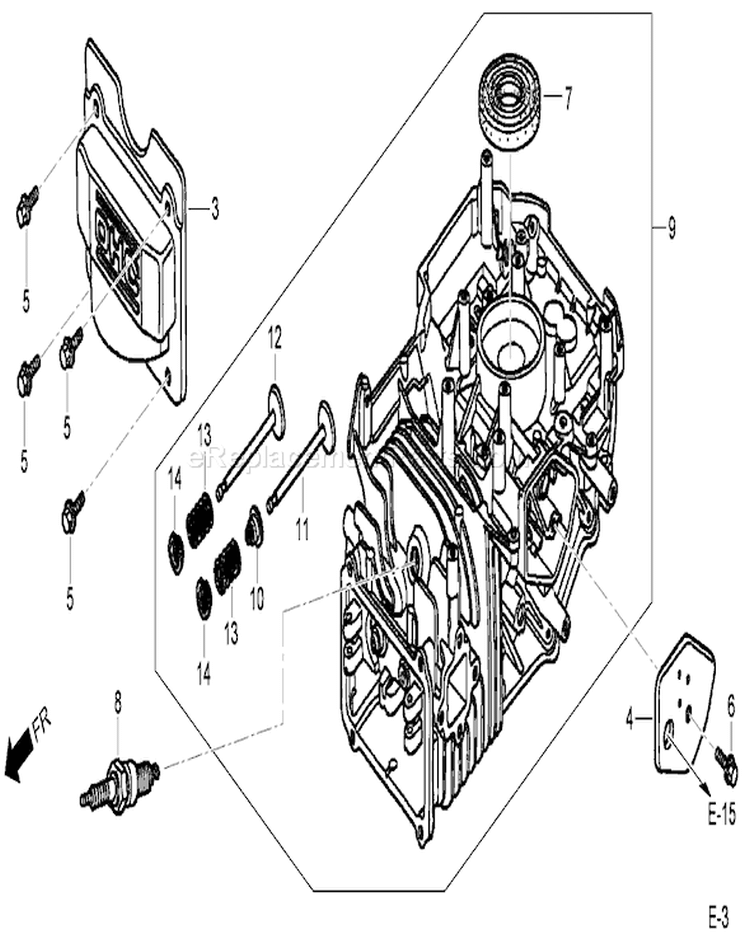 Cylinder Assembly Diagram and Parts List for 20194 290000001-290999999 - 2009 Toro Lawn Mower