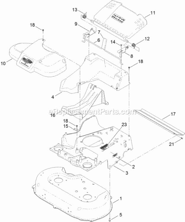 Deck_And_Frame_Assembly Diagram and Parts List for 20200 312000001 - 312008661 Toro Lawn Mower