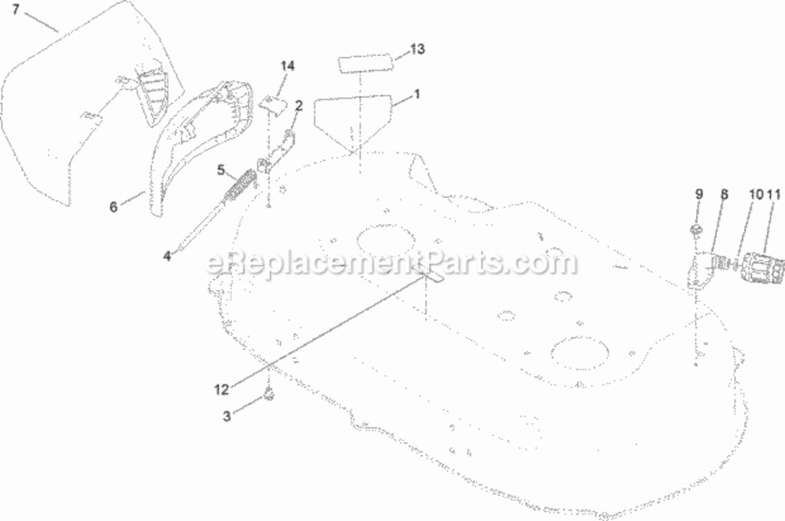 Side_Discharge_Chute_Assembly Diagram and Parts List for 20200 312008662 - 312999999 Toro Lawn Mower