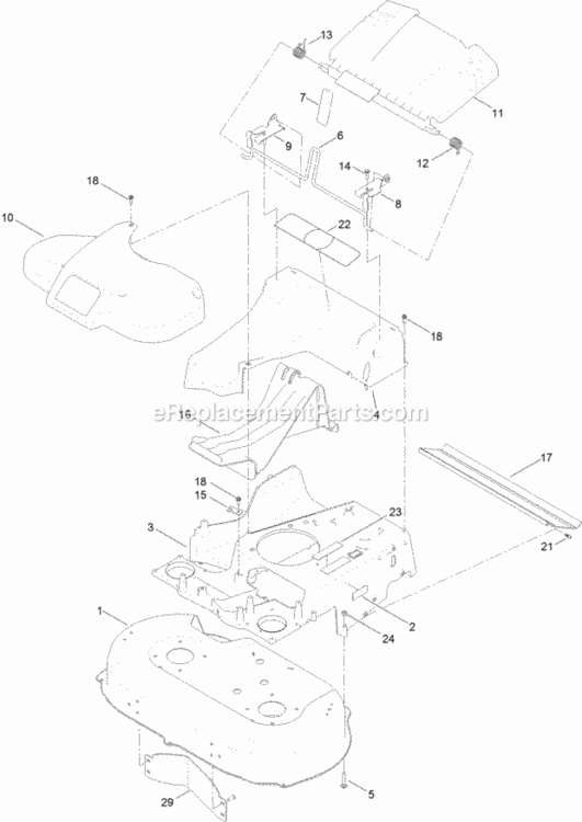 Deck_And_Frame_Assembly Diagram and Parts List for 20200 314000001 - 314200000 Toro Lawn Mower