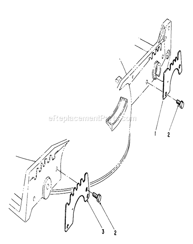 Wear Plate Diagram and Parts List for 20210 1000001-1999999 - 1991 Toro Lawn Mower