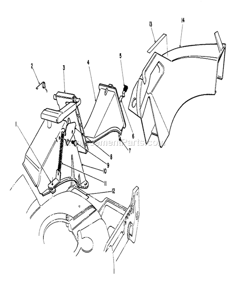 Recycler Side Discharge Kit Diagram and Parts List for 20210 2000001-2999999 - 1992 Toro Lawn Mower