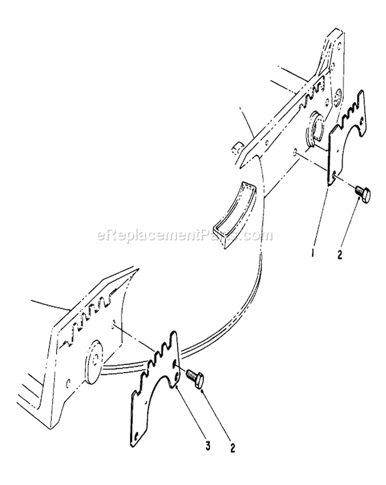 Wear Plate Diagram and Parts List for 20210 2000001-2999999 - 1992 Toro Lawn Mower