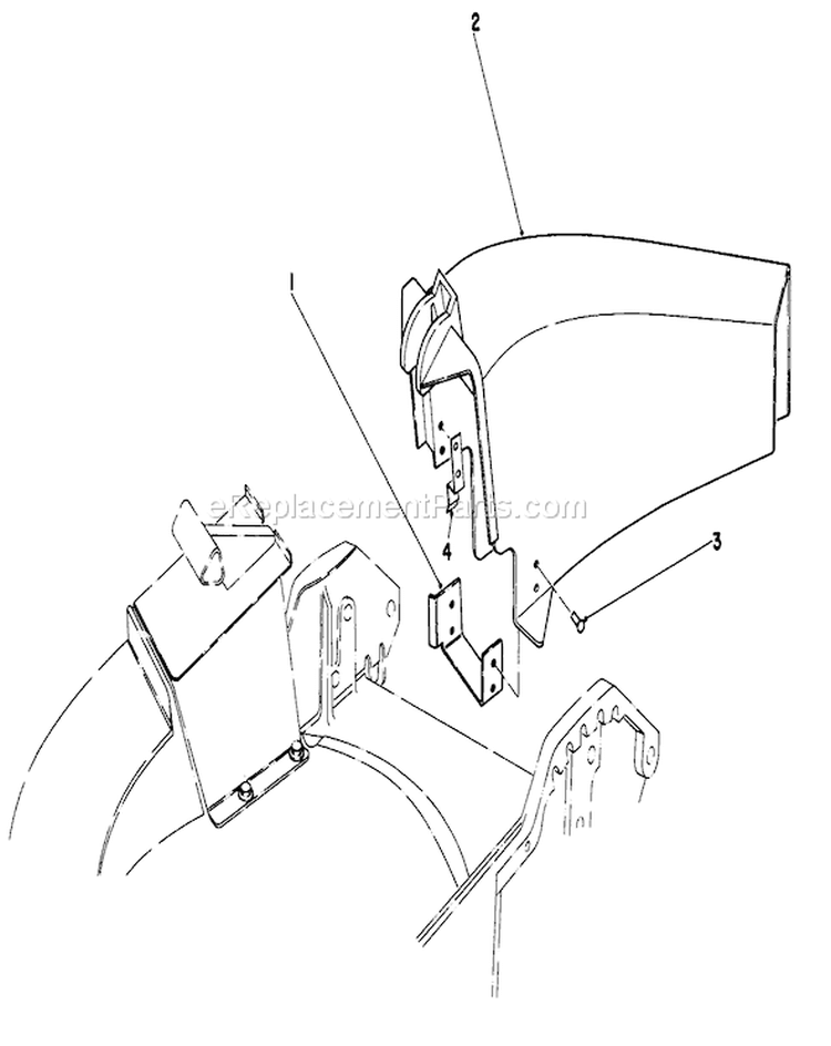 Side Discharge Kit Diagram and Parts List for 20212 1000001-1999999 - 1991 Toro Lawn Mower