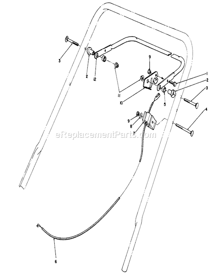 Traction Control Assembly Diagram and Parts List for 20213 2000001-2999999 - 1992 Toro Lawn Mower