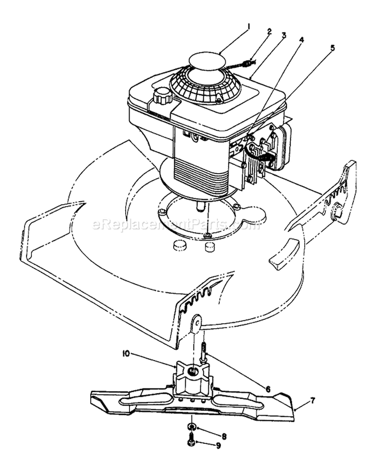 Engine Assembly Diagram and Parts List for 20215 1000001-1999999 - 1991 Toro Lawn Mower