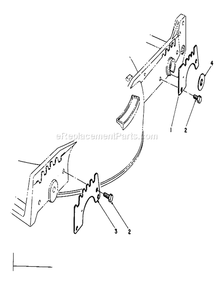 Wear Plate Diagram and Parts List for 20215 1000001-1999999 - 1991 Toro Lawn Mower