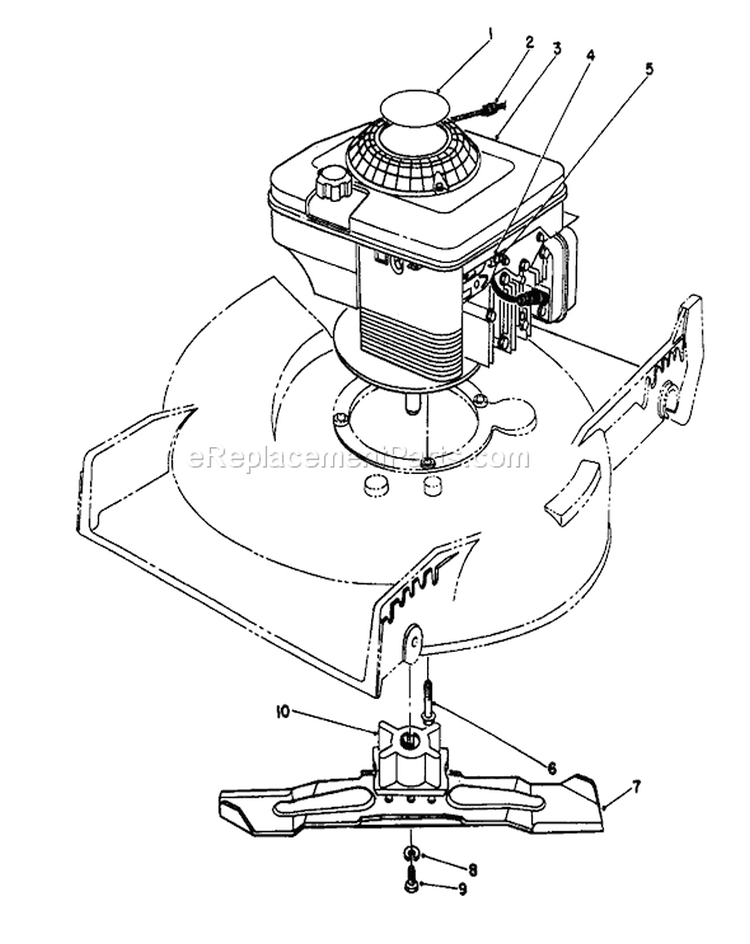 Engine Assembly Diagram and Parts List for 20215 2000001-2999999 - 1992 Toro Lawn Mower