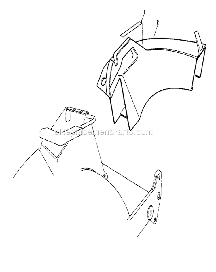 Side Discharge Kit Diagram and Parts List for 20215 2000001-2999999 - 1992 Toro Lawn Mower
