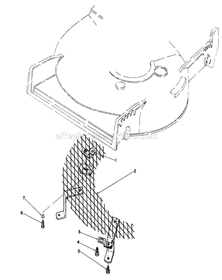 Leaf Shredder Kit Diagram and Parts List for 20216 1000001-1999999 - 1991 Toro Lawn Mower