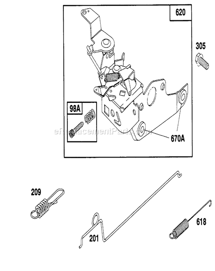 Page E Diagram and Parts List for 20216 1000001-1999999 - 1991 Toro Lawn Mower