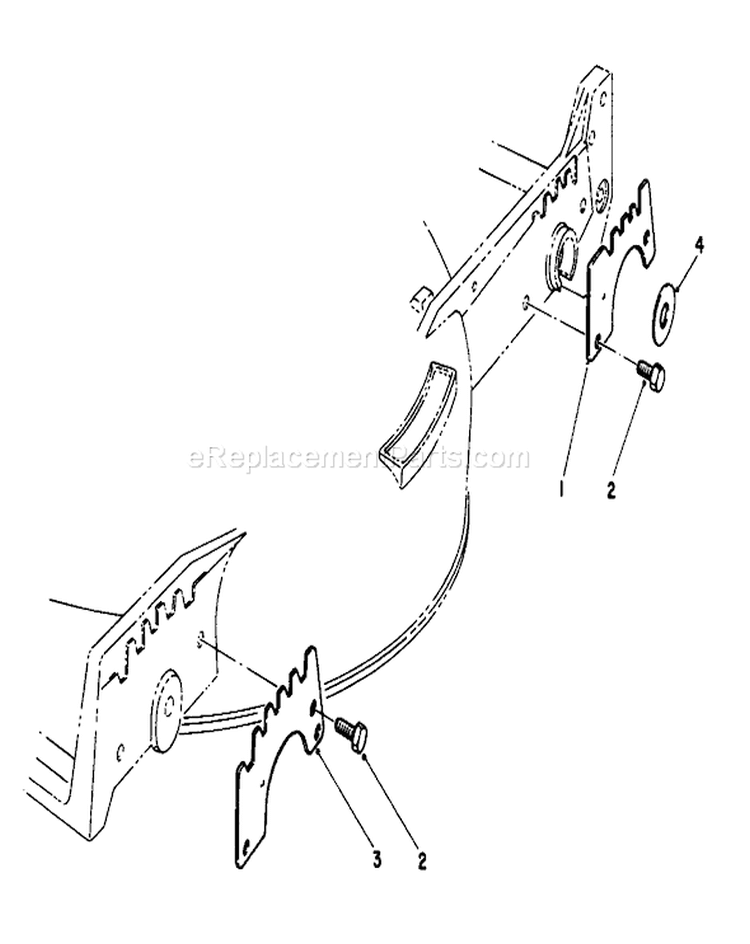 Wear Plate Diagram and Parts List for 20217 1000001-1999999 - 1991 Toro Lawn Mower